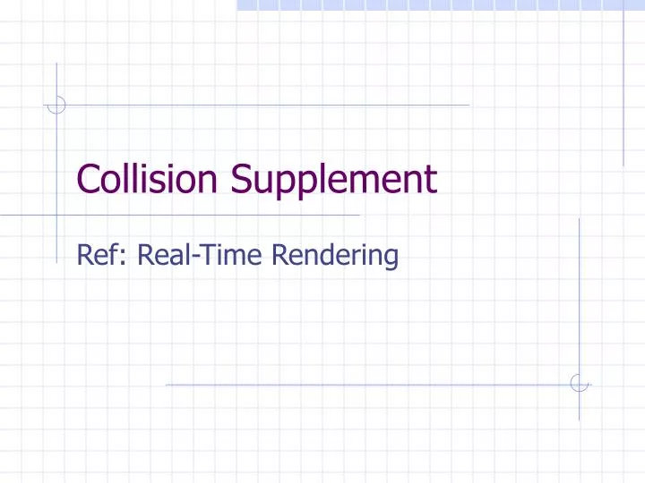 collision supplement