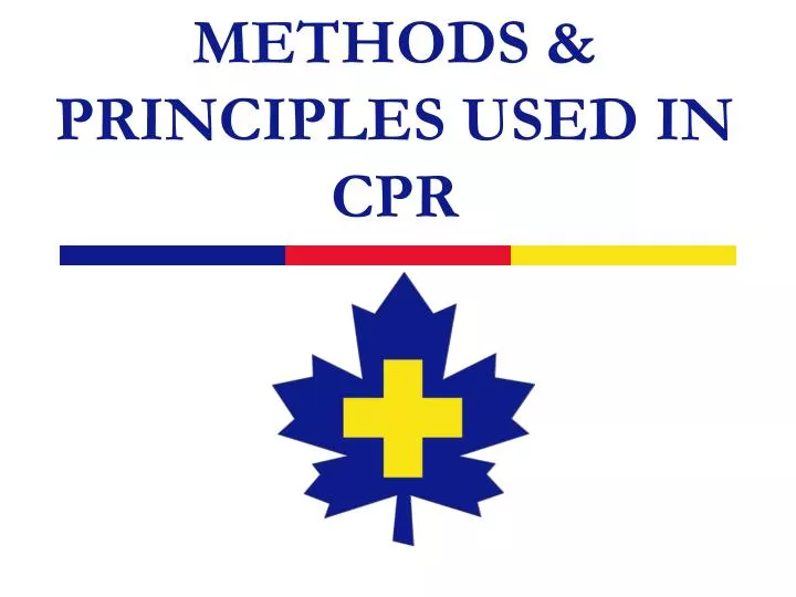 methods principles used in cpr