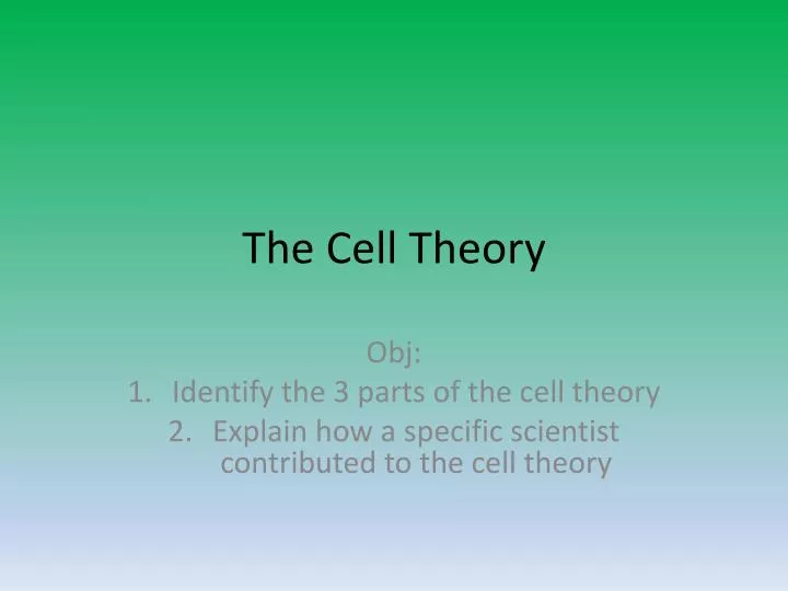 the cell theory
