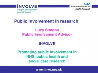 Public involvement in research