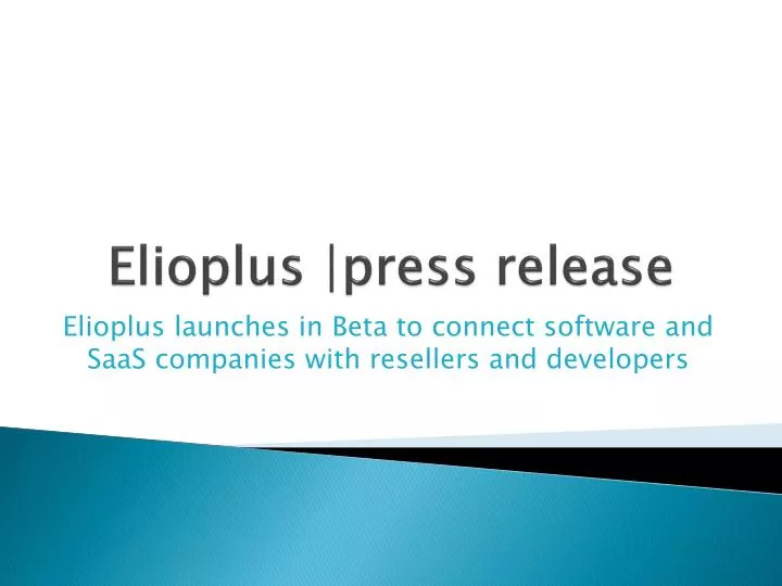 elioplus press release