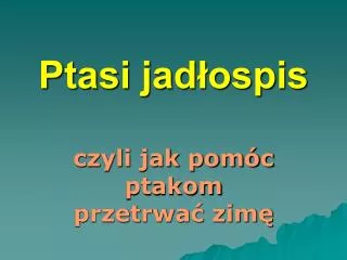 ptasi jad ospis
