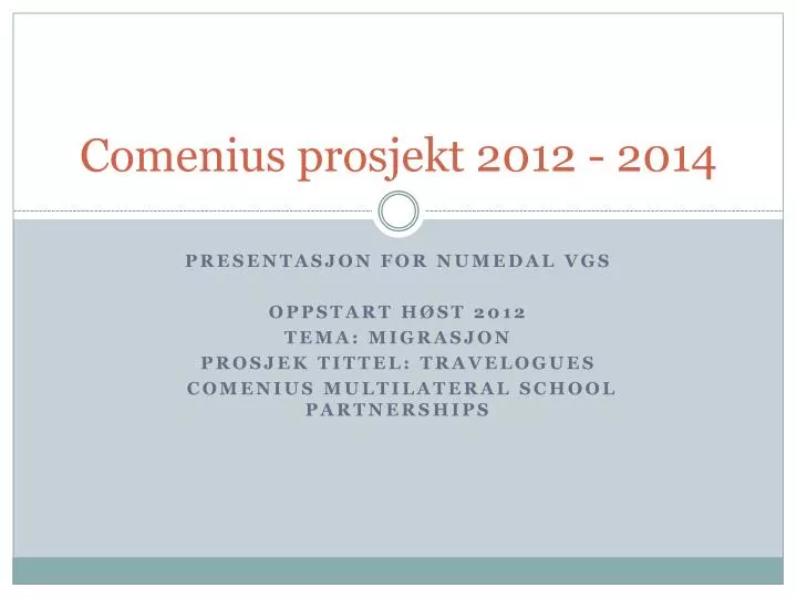 comenius prosjekt 2012 2014