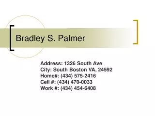 Bradley S. Palmer