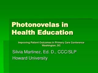 Photonovelas in Health Education