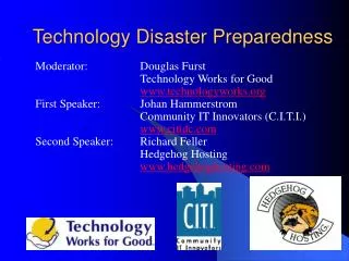 Technology Disaster Preparedness