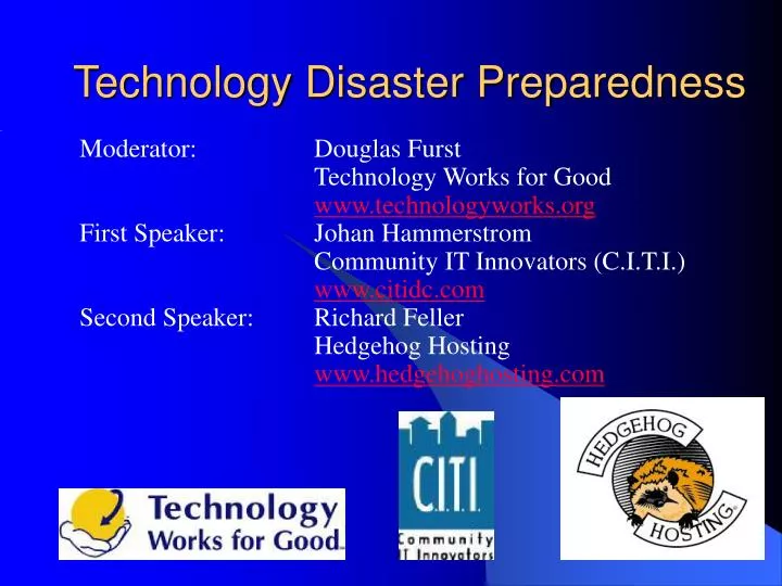 technology disaster preparedness