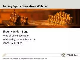 Trading Equity Derivatives Webinar