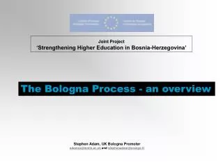 Joint Project ‘Strengthening Higher Education in Bosnia-Herzegovina’