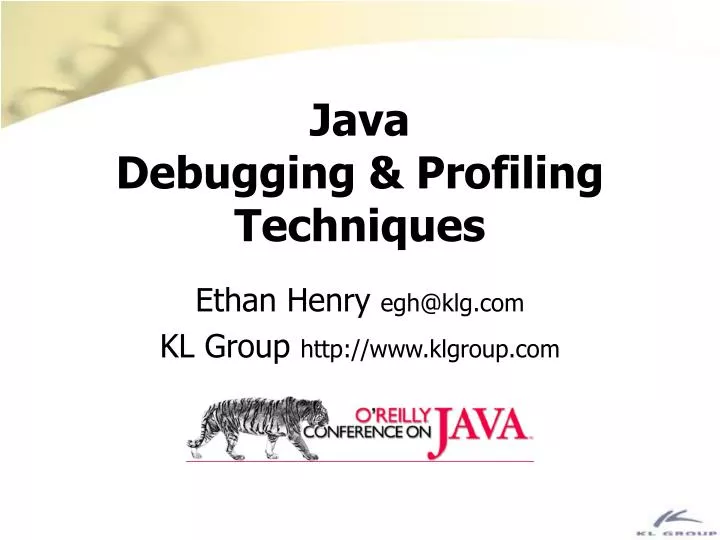 java debugging profiling techniques