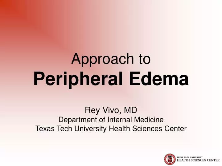 approach to peripheral edema