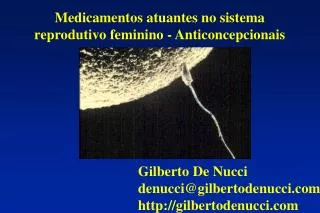 Medicamentos atuantes no sistema reprodutivo feminino - Anticoncepcionais