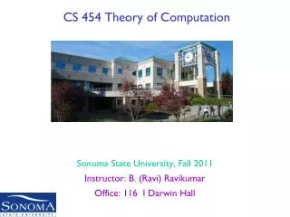 CS 454 Theory of Computation