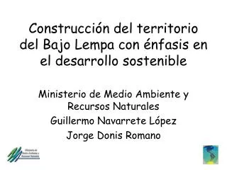 construcci n del territorio del bajo lempa con nfasis en el desarrollo sostenible