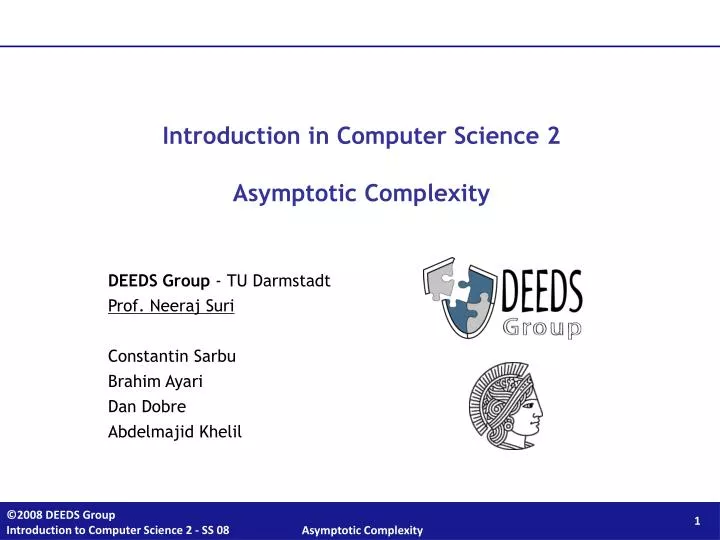 introduction in computer science 2 asymptotic complexity