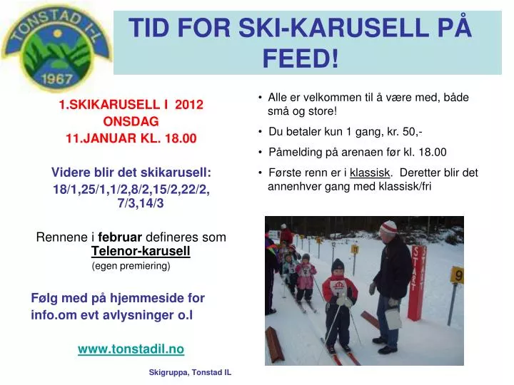 tid for ski karusell p feed