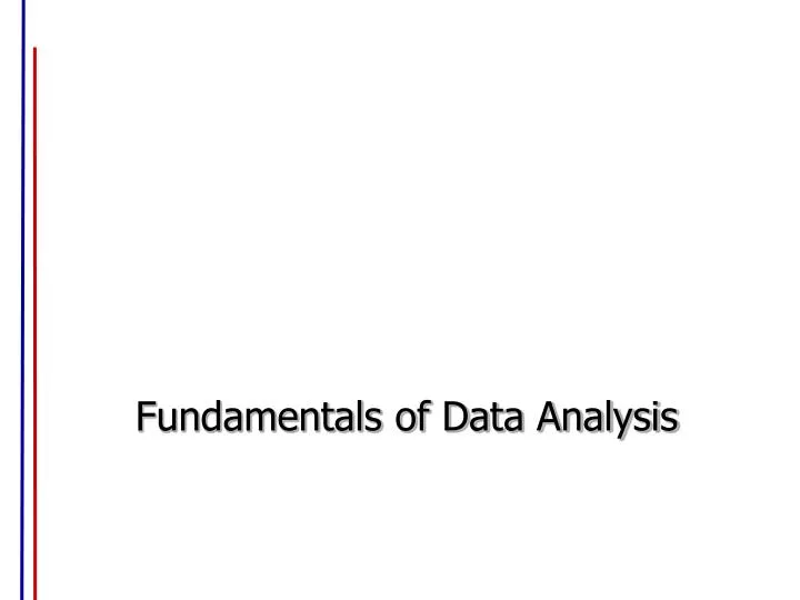 fundamentals of data analysis