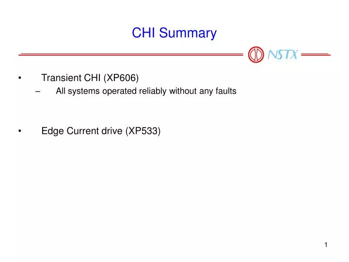 chi summary