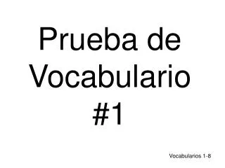 prueba de vocabulario 1