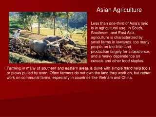 Asian Agriculture