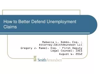 How to Better Defend Unemployment Claims