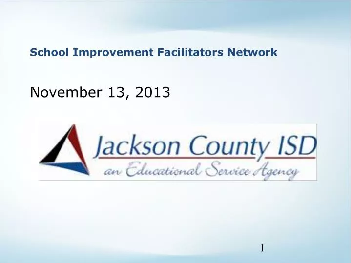 school improvement facilitators network