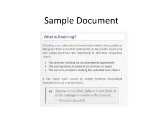 Sample Document