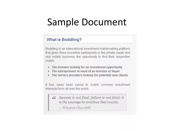 sample document