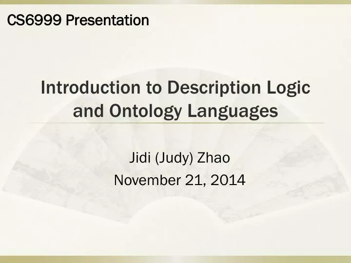 introduction to description logic and ontology languages