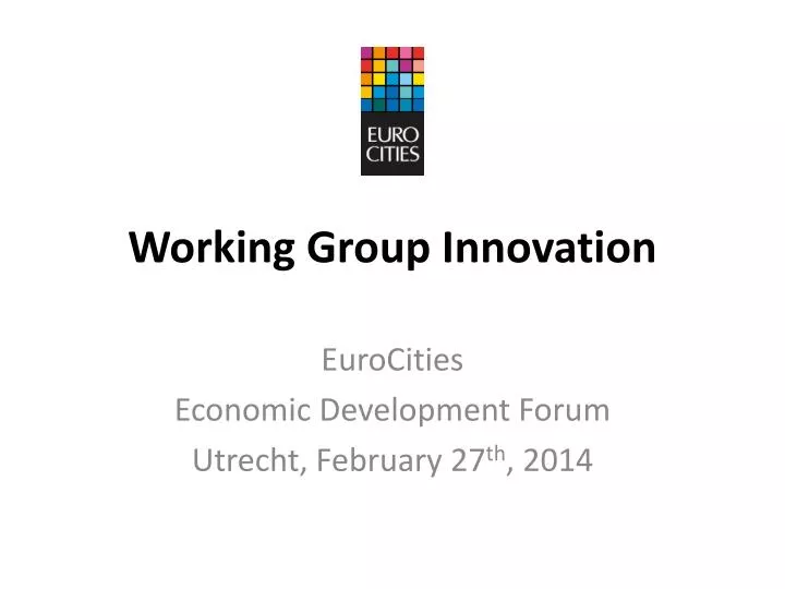 working group innovation