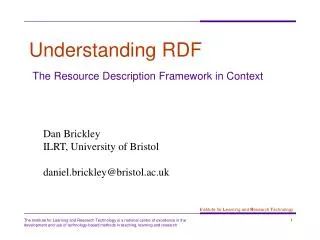 Understanding RDF