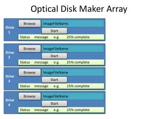 Optical Disk Maker Array
