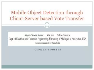 Mobile Object Detection through Client-Server based Vote Transfer