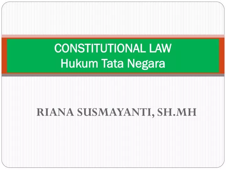 constitutional law hukum tata negara