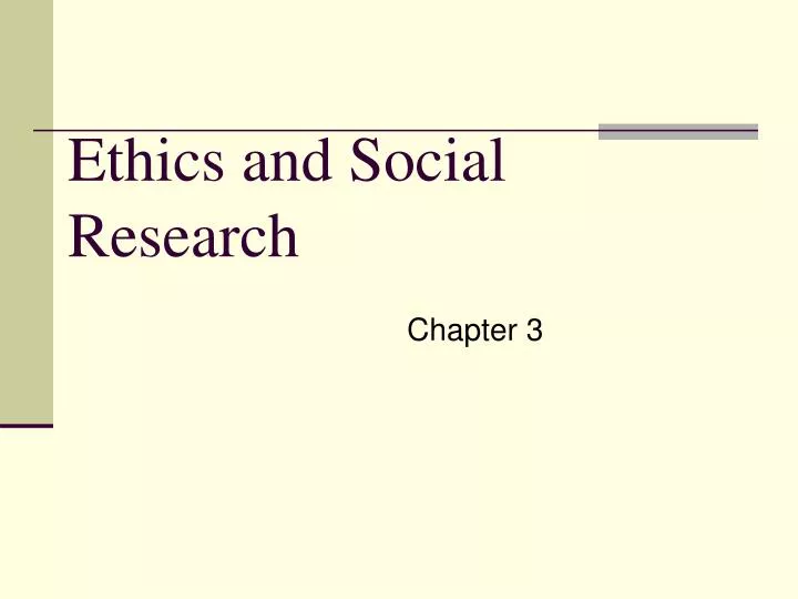 ethics and social research