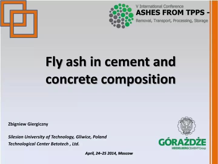 fly ash in cement and concrete composition