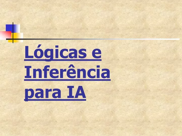 l gicas e infer ncia para ia