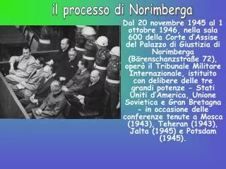 il processo di Norimberga