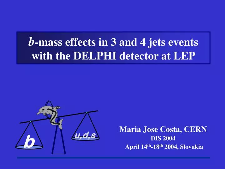 b mass effects in 3 and 4 jets events with the delphi detector at lep