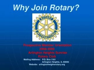 Why Join Rotary?