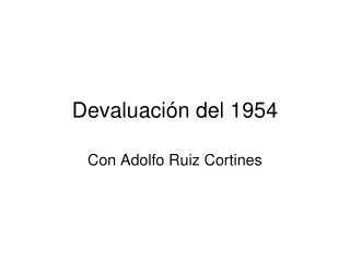 devaluaci n del 1954