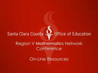 Region V Mathematics Network Conference On-Line Resources