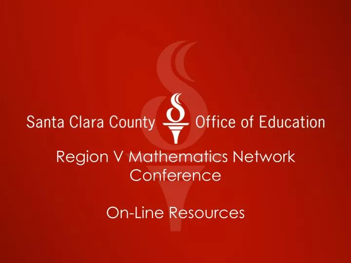 region v mathematics network conference on line resources
