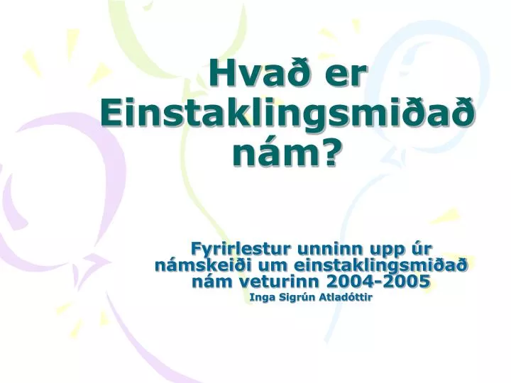 hva er einstaklingsmi a n m