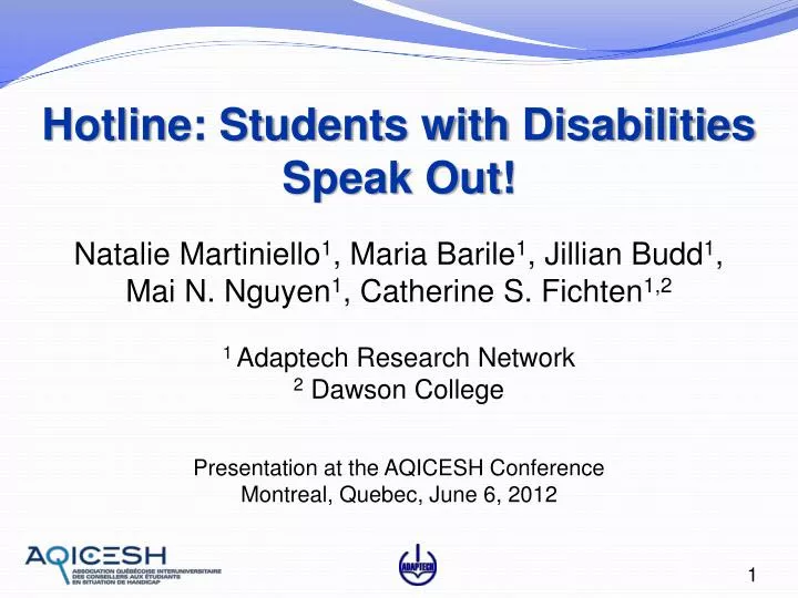 hotline students with disabilities speak out