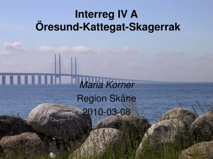 interreg iv a resund kattegat skagerrak