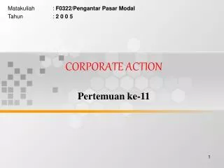 corporate action pertemuan ke 11