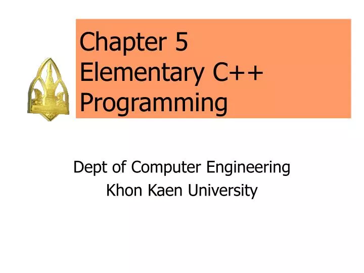 chapter 5 elementary c programming