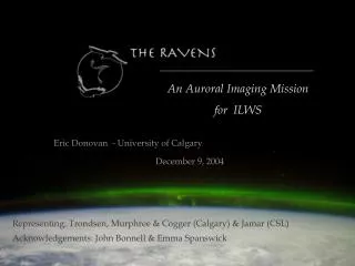 An Auroral Imaging Mission for ILWS