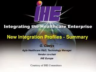 Integrating the Healthcare Enterprise